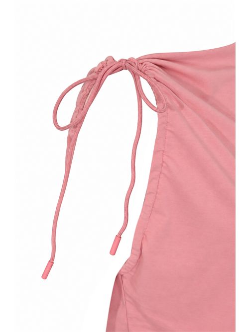 Top con collo asimmetrico in cotone stretch Rosa Alpha Studio | AD-6430C2015